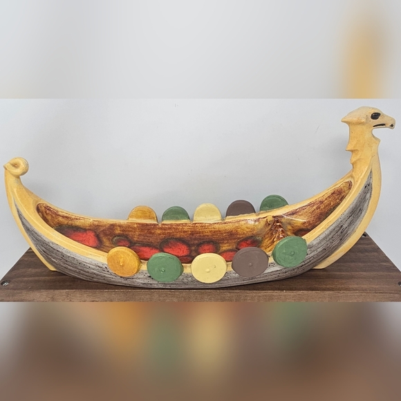 no brand Other - 1960's Ceramic Viking Ship Ashtray